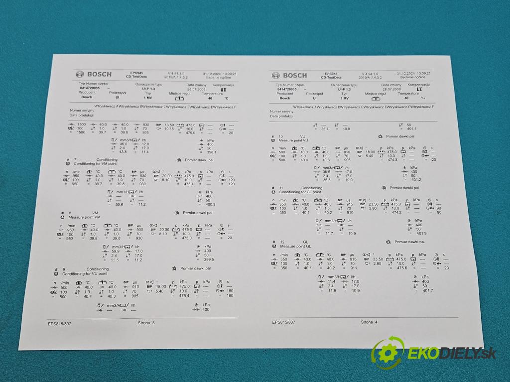 Vw Polo III 6N 1994-2001 1.4 tdi 75 HP manual 55 kW 1422 cm3 5- vstrekovacie čerpadlo 0414720035 (Vstrekovače)