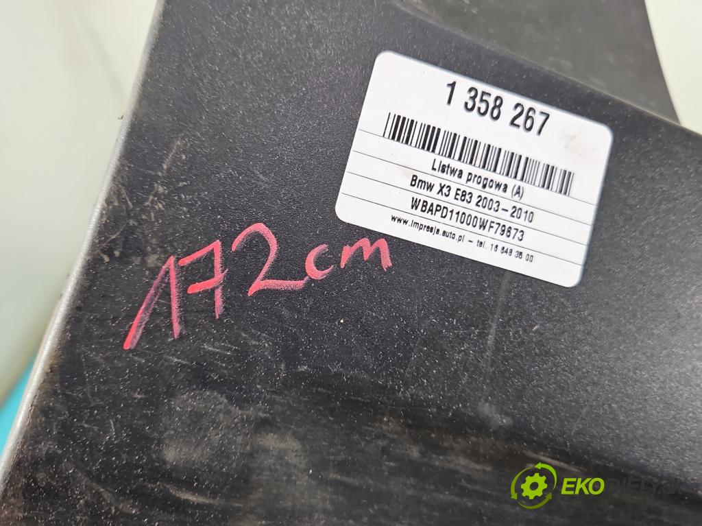 Bmw X3 E83 2003-2010 2.0d 150 hp manual 110 kW 1995 cm3 5- lišta práh: pravé 3330866 (Prahová lišta)