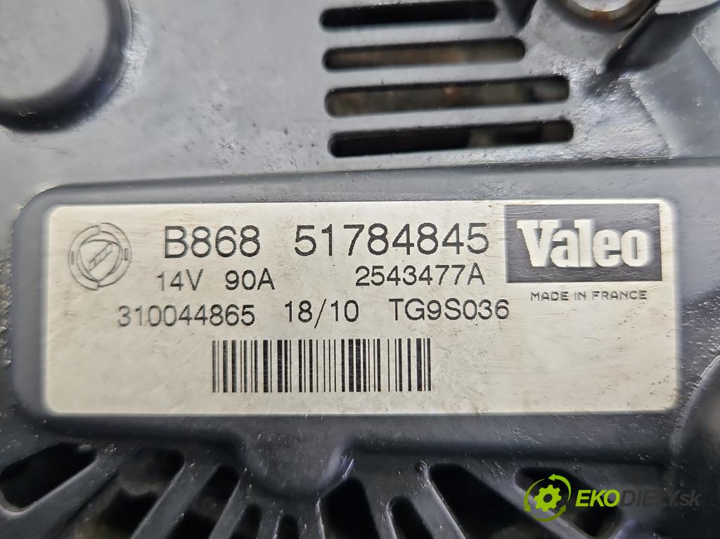 Fiat Fiorino III 2007- 1,3.0 jtd 75 hp manual 55 kW 1248 cm3 5- Alternator 51784845 (Alternátory)