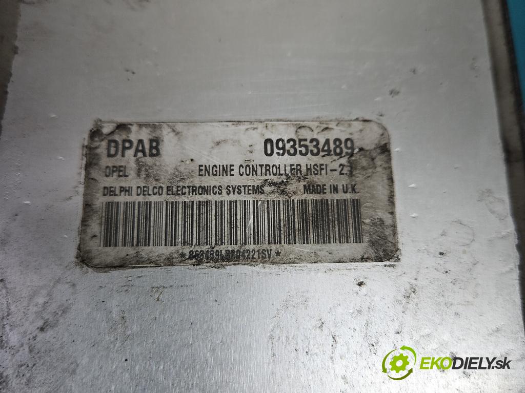 Opel Astra II 1998-2009 1.6 16v 101 hp manual 74 kW 1598 cm3 4- řídící jednotka motoru 09353489
