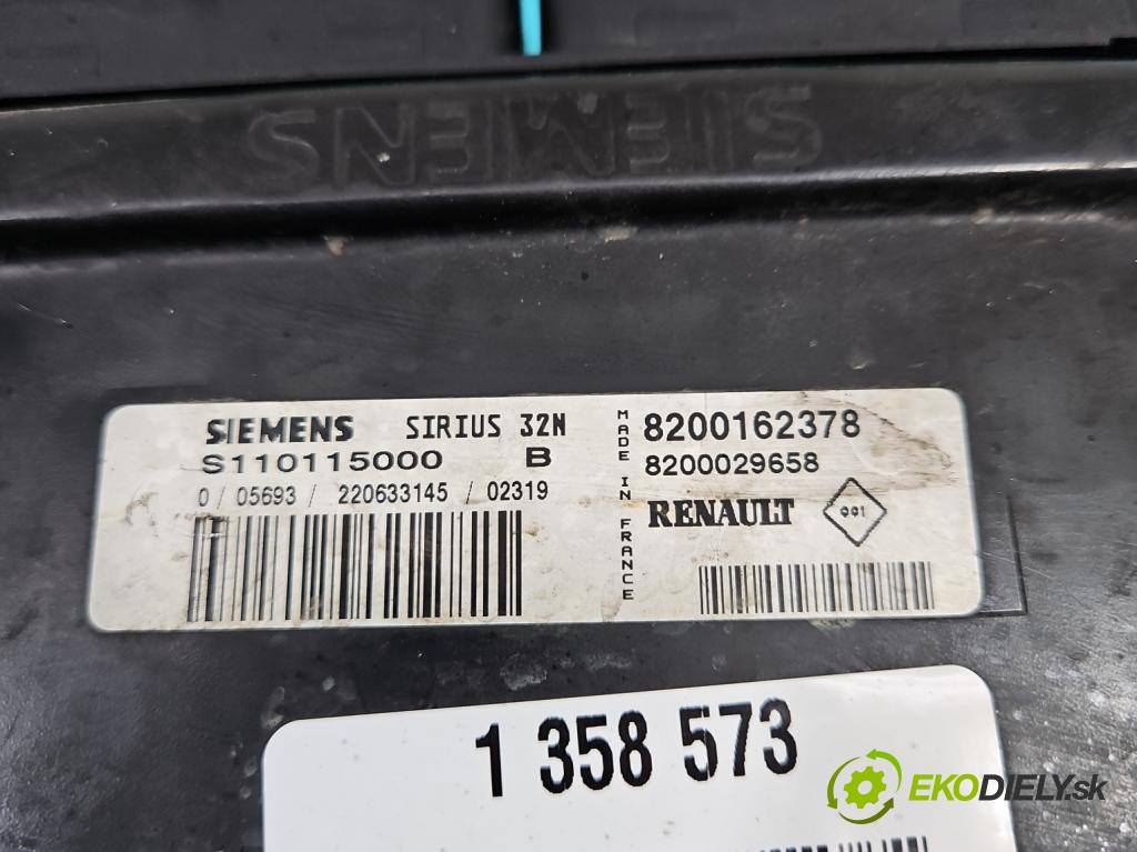 Renault Clio II 1998-2012 1,2.0 8V 58 hp manual 43 kW 1149 cm3 3- řídící jednotka motoru S110115000B