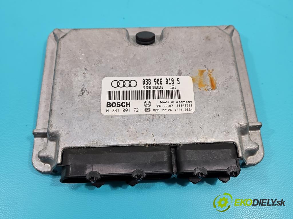 Audi A4 B5 1994-2001 1.9 tdi 110 hp manual 81 kW 1896 cm3 5- řídící jednotka motoru 0281001721