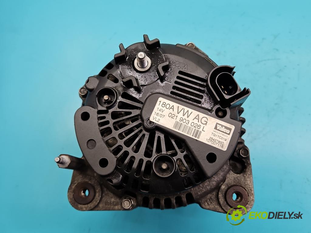 Vw Passat B6 2005-2010 2.0 tdi 140 hp manual 103 kW 1968 cm3 5- Alternator 021903026L (Alternátory)