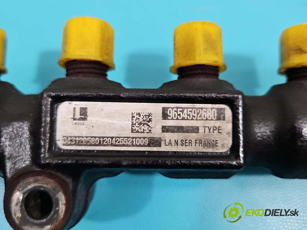 Citroen C4 I 2004-2011 1.6 hdi 109 HP manual 80 kW 1560 cm3 5- lišta vstrekovacia 9654592680 (Vstrekovacie lišty)