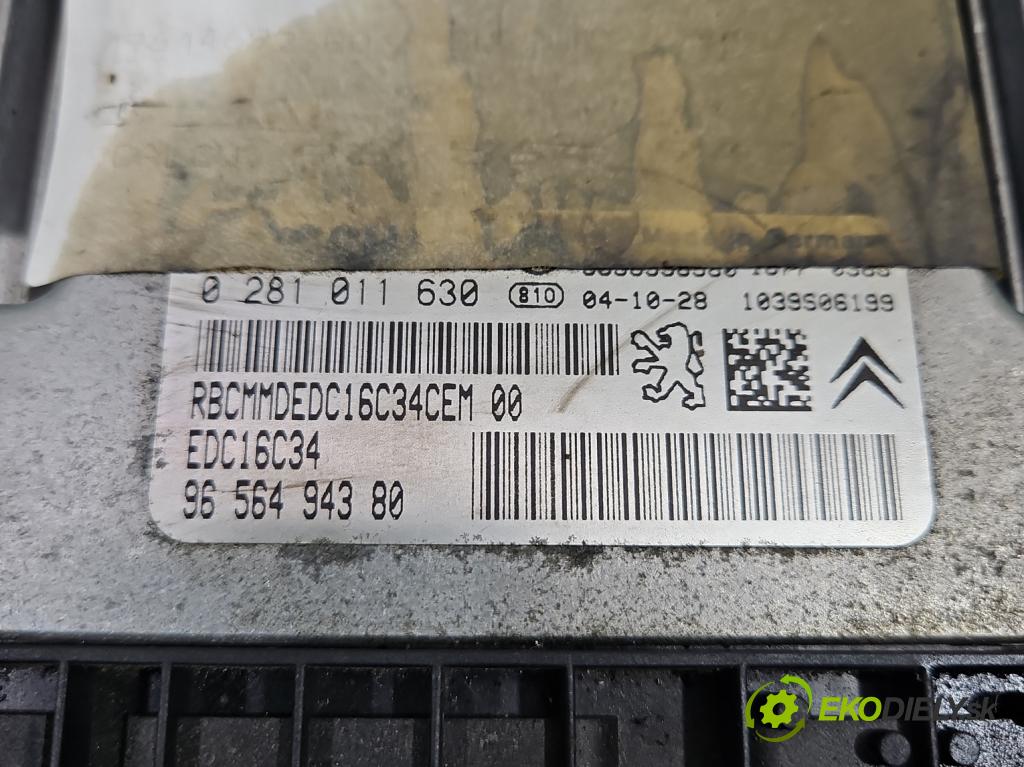 Citroen C4 I 2004-2011 1.6 hdi 109 hp manual 80 kW 1560 cm3 5- řídící jednotka motoru 0281011630