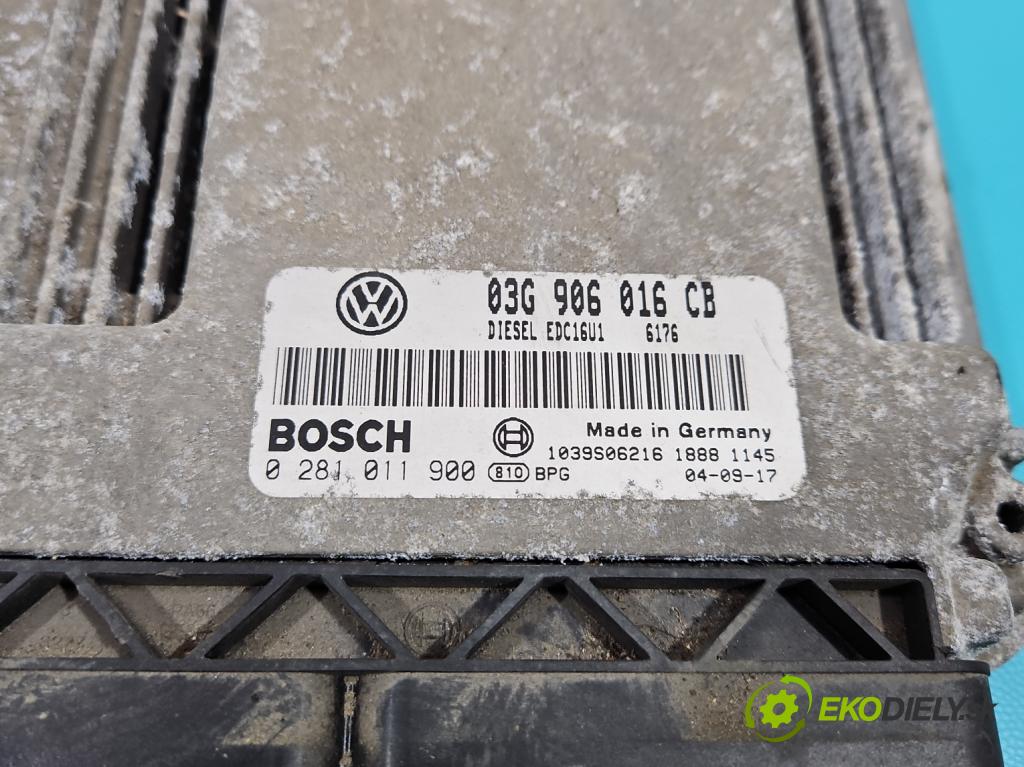 Vw Golf V 2003-2009 1.9 tdi 105 hp manual 77 kW 1896 cm3 5- řídící jednotka motoru 03G906016CB