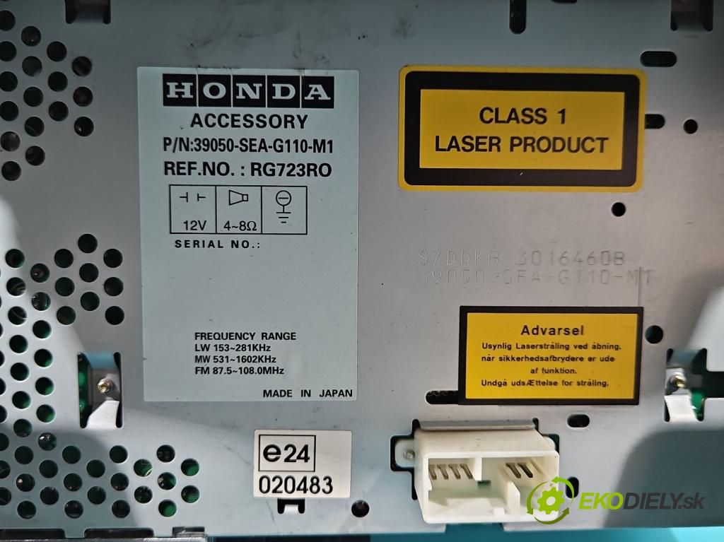 Honda Accord VII 2002-2008 2.0 16V 155 HP manual 114 kW 1998 cm3 4- Radio originál 39050-SEA-G110-M1
