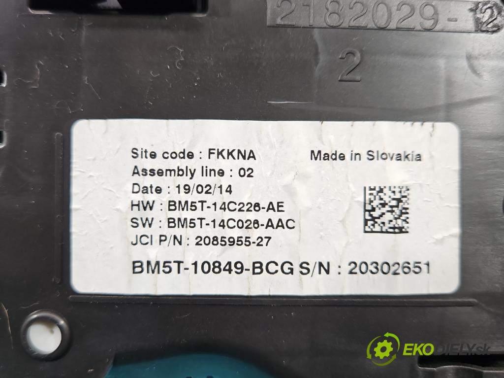 Ford Focus Mk3 2010-2018 1.6 tdci 95 HP manual 70 kW 1560 cm3 5- prístrojovka/ budíky BM5T-10849-BCGS/N (Prístrojové dosky, displeje)