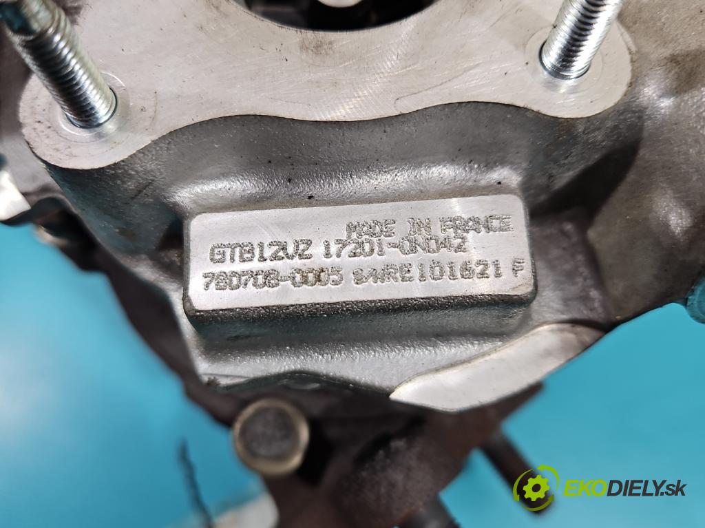 Toyota Auris II 2012-2018 1.4 D4D 90 HP manual 66 kW 1364 cm3 5- turbodúchadlo, turbo 780708-0005 (Turbodúchadlo (kompletné))
