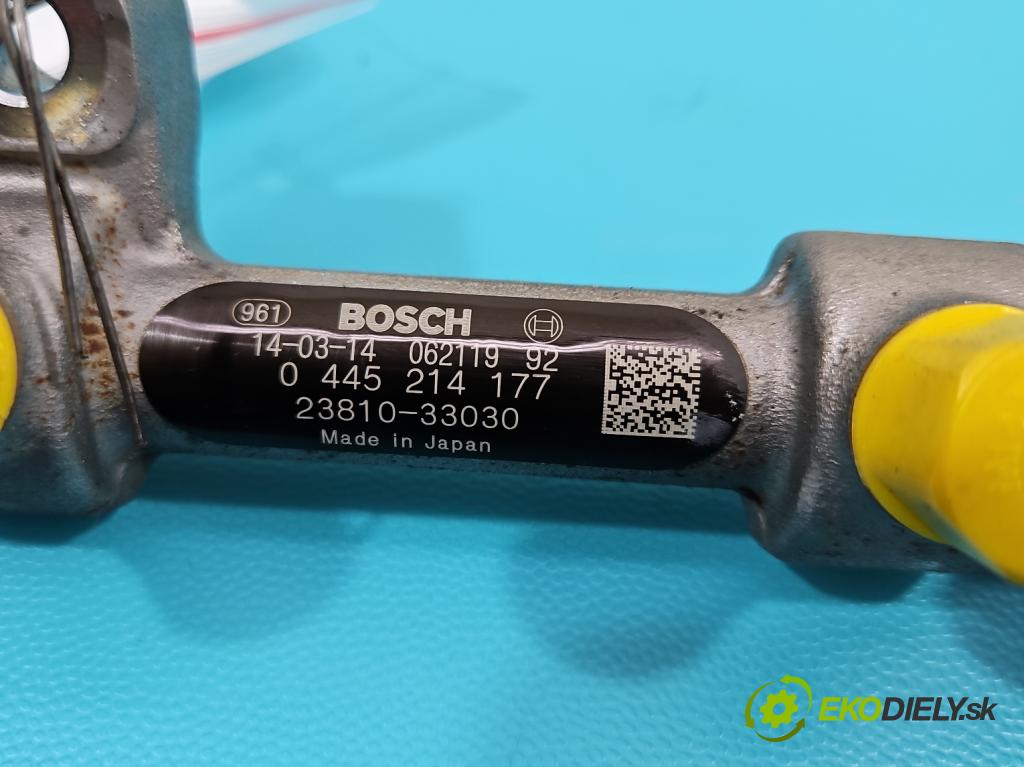 Toyota Auris II 2012-2018 1.4 D4D 90 HP manual 66 kW 1364 cm3 5- lišta vstrekovacia 0445214177 (Vstrekovacie lišty)