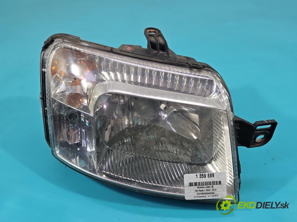 Fiat Panda II 2003-2012 1.1 54 HP manual 40 kW 1108 cm3 5- Reflektor: pravý  (Pravé)