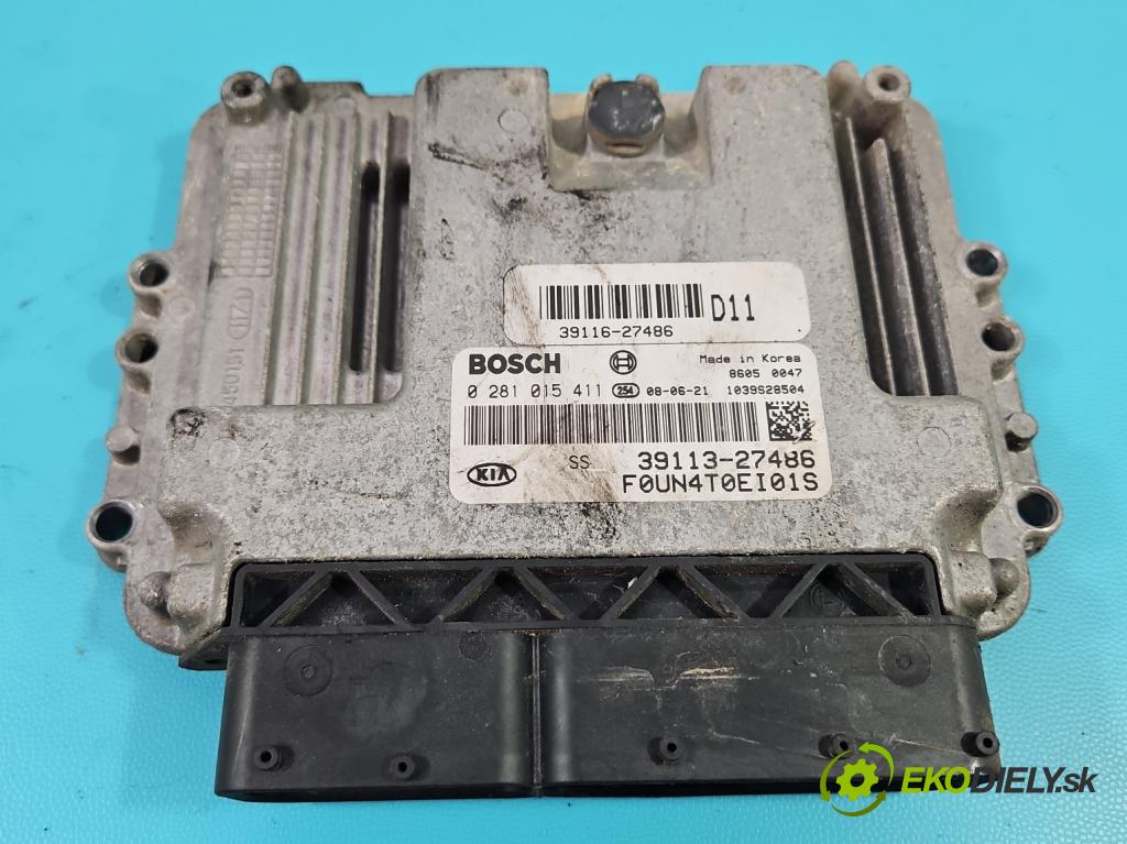Kia Carens III  2006-2013 2.0 crdi 140 hp manual 103 kW 1991 cm3 5- řídící jednotka motoru 0281015411