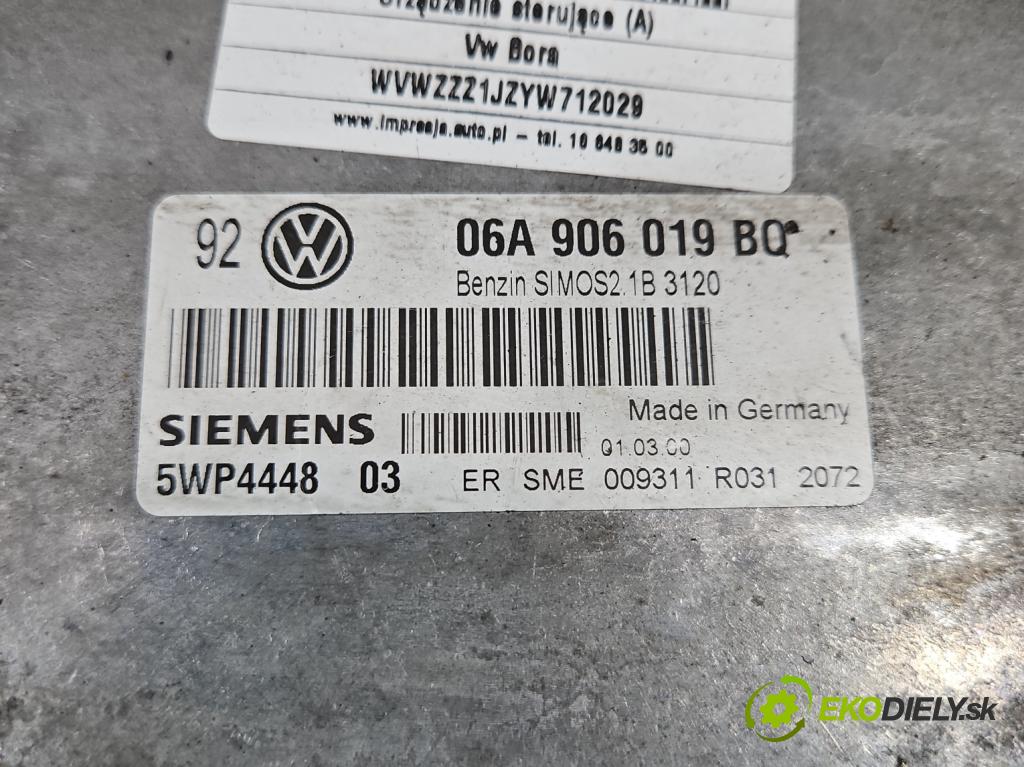 Vw Bora 1.6 SR 101 hp manual 74 kW 1595 cm3 4- řídící jednotka motoru 06A906019BQ