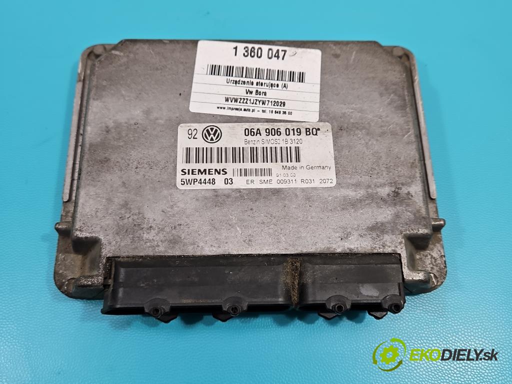 Vw Bora 1.6 SR 101 hp manual 74 kW 1595 cm3 4- řídící jednotka motoru 06A906019BQ