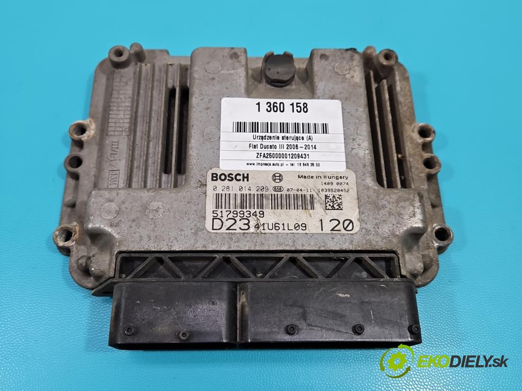 Fiat Ducato III 2006-2014 2.3 jtd 120 HP manual 88 kW 2287 cm3 5- riadiaca jednotka motora 0281014209