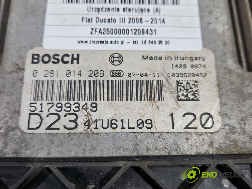 Fiat Ducato III 2006-2014 2.3 jtd 120 HP manual 88 kW 2287 cm3 5- riadiaca jednotka motora 0281014209