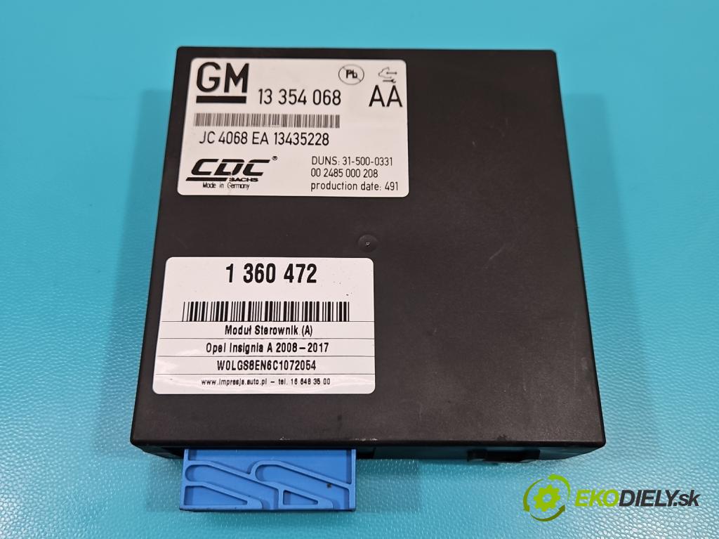 Opel Insignia A 2008-2017 2.0 cdti 194KM: manual 143 kW 1956 cm3 5- modul riadiaca jednotka 13354068 (Ostatné)
