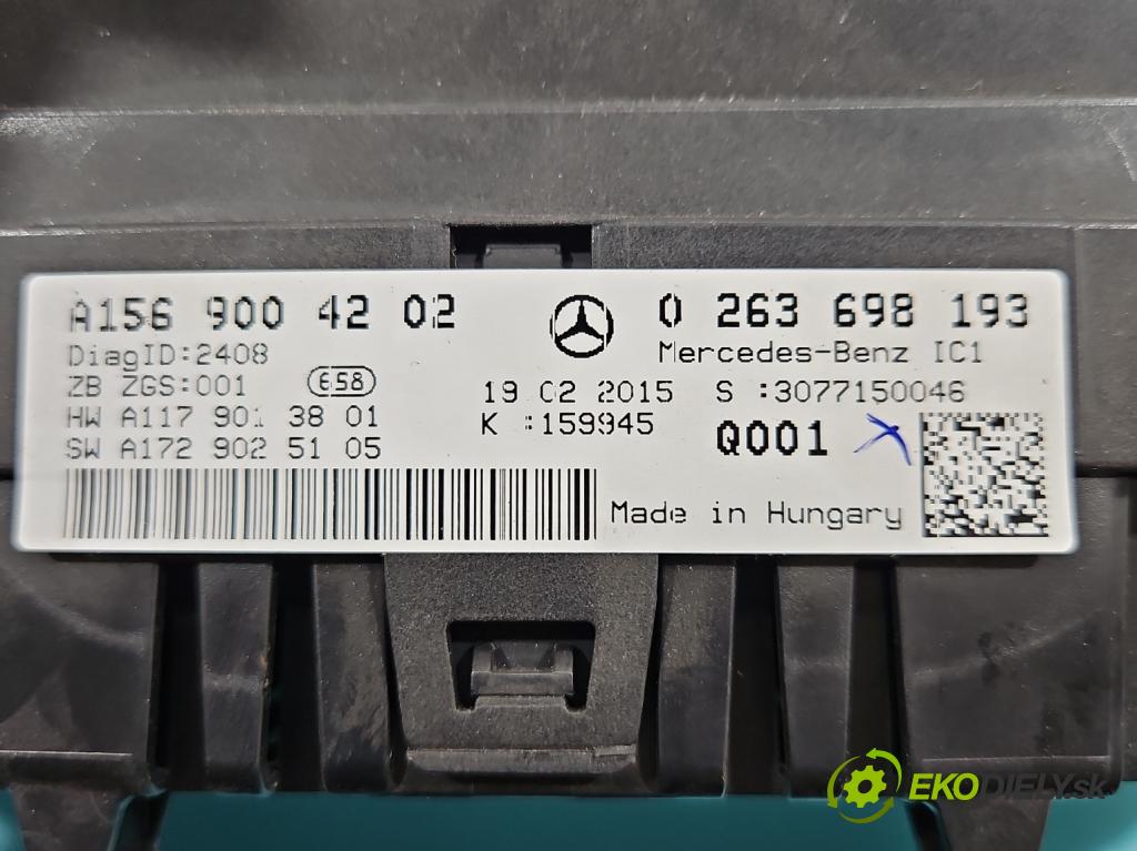 Mercedes GLA X156 2013-2019 1.6 T 156 HP automatic 115 kW 1595 cm3 5- prístrojovka/ budíky A1569004202 (Prístrojové dosky, displeje)
