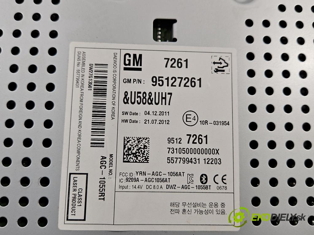 Chevrolet Aveo T300 2011-2014 1.2 16V 86 HP manual 63 kW 1229 cm3 4- Radio originál 95127261