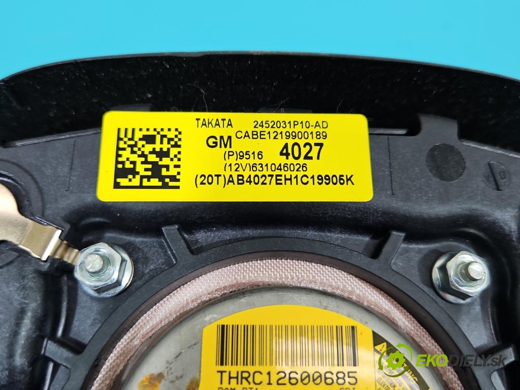 Chevrolet Aveo T300 2011-2014 1.2 16V 86 HP manual 63 kW 1229 cm3 4- airbag vzduch: Řidiči: 2452031P10-AD (Airbagy)