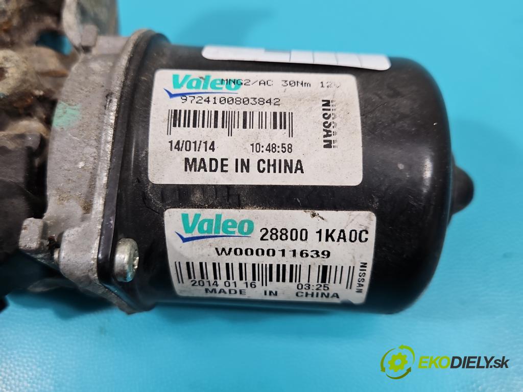 Nissan Juke I 2010-2019 1.2 T 116 hp manual 85 kW 1197 cm3 5- motor stěračů přední 9724100803842