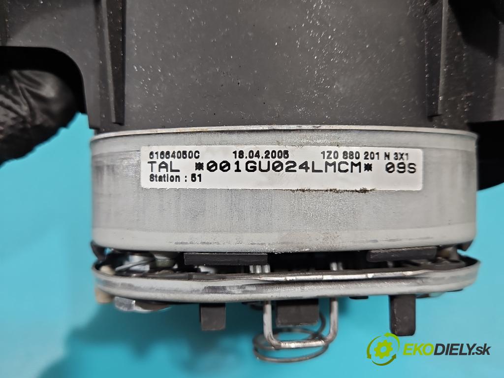 Skoda Octavia II 2004-2013 1.9 tdi 105 HP manual 77 kW 1896 cm3 5- airbag vzduch: Řidiči: 1Z0880201N (Airbag)