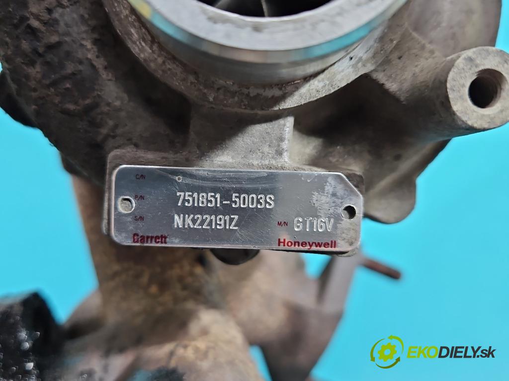 Skoda Octavia II 2004-2013 1.9 tdi 105 hp manual 77 kW 1896 cm3 5- Turbodmychadlo 751851-5003S (Turbodúchadla (kompletní))