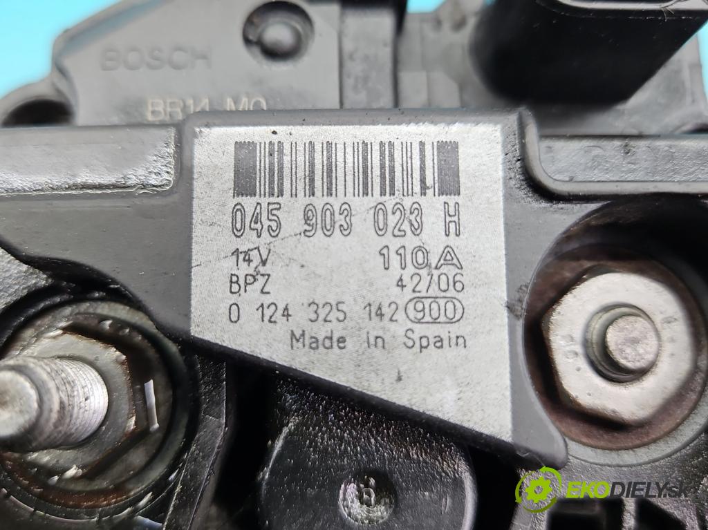 Skoda Roomster 1.4 tdi 69KM manual 51 kW 1422 cm3 5- Alternator 045903023H (Alternátory)