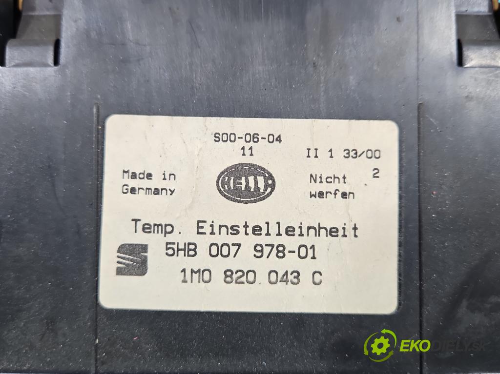 Seat Toledo II 1998-2004 1.9 tdi 110 HP manual 81 kW 1896 cm3 4- panel kúrenia 1M0820043C