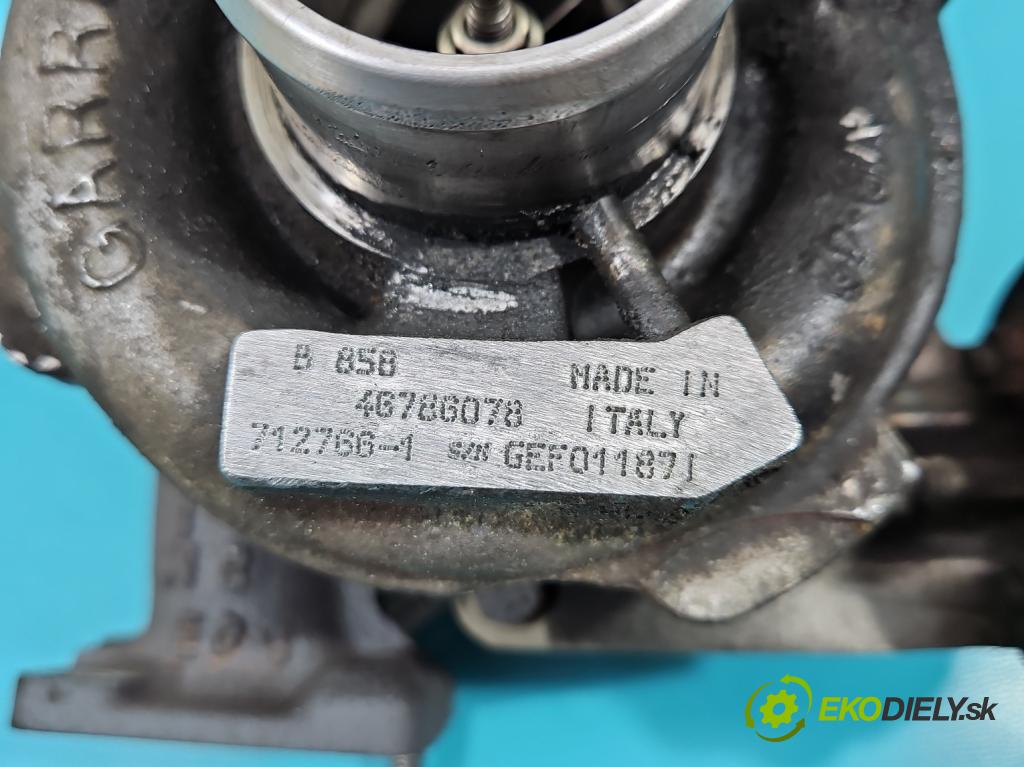 Fiat Stilo 1.9 jtd 116 hp manual 85 kW 1910 cm3 3- Turbodmychadlo 46786078 (Turbodúchadla (kompletní))