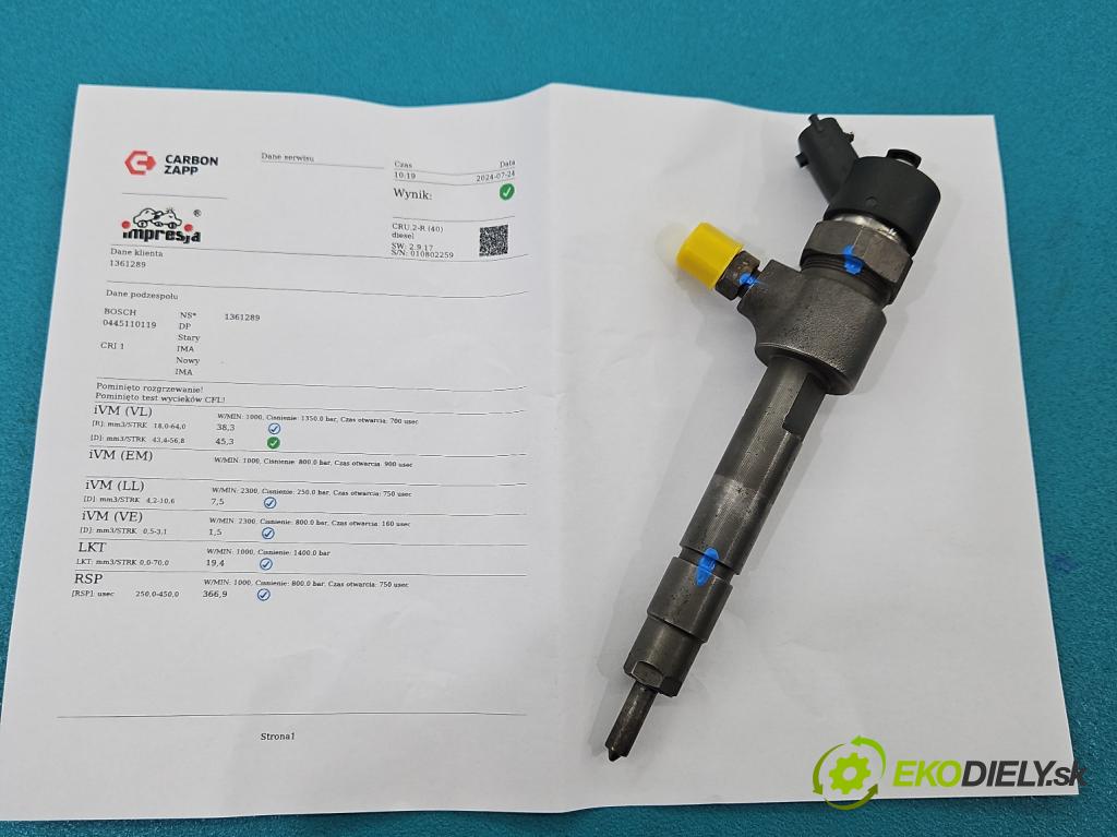 Fiat Stilo 1.9 jtd 116 HP manual 85 kW 1910 cm3 3- vstrek 0445110119 (Vstrekovače)