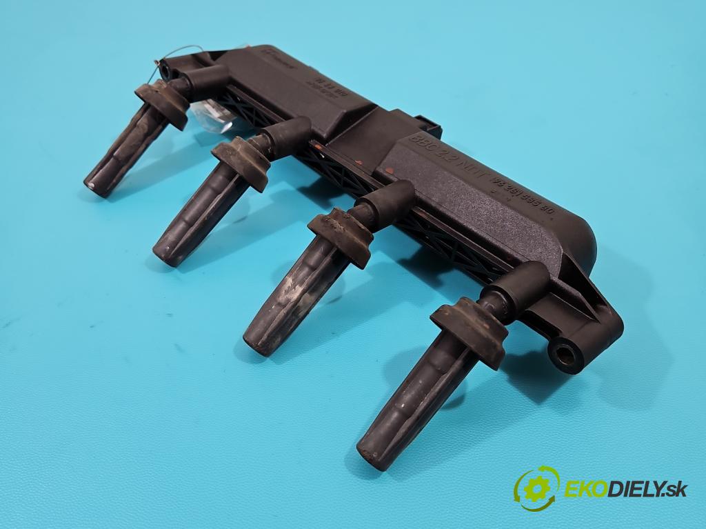 Peugeot 206 1.6 8V 88 HP manual 65 kW 1587 cm3 3- cievka zapaľovacia 9628158580 (Zapaľovacie cievky, moduly)