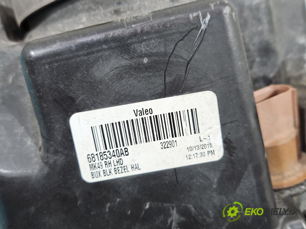 Jeep Compass I 2006-2016 2.4 16V 170 HP automatic 125 kW 2359 cm3 5- Reflektor: pravý 68185340AB (Pravé)