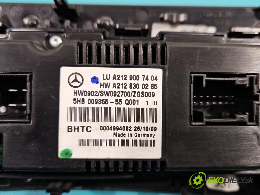 Mercedes E W212 2009-2016 3.0 cdi V6 (642890) 231 HP automatic 170 kW 2987 cm3 4- panel kúrenia A2129007404