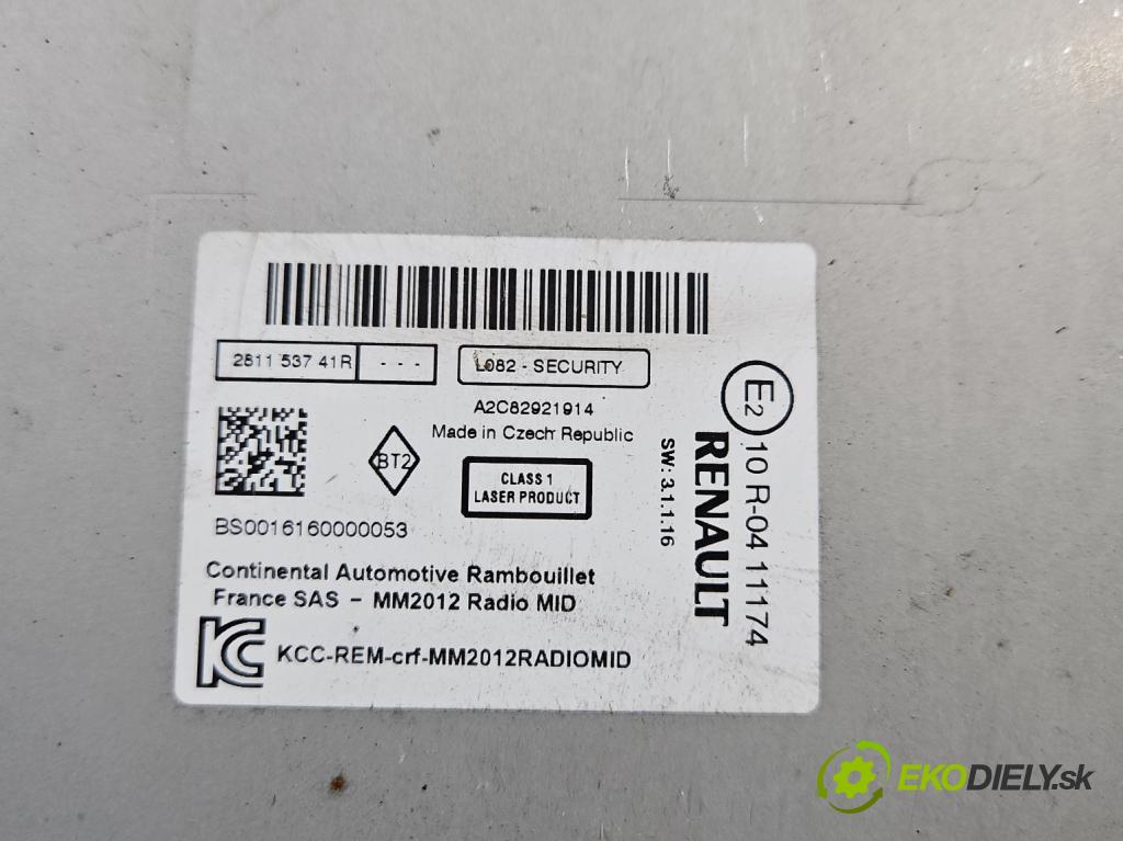 Renault Fluence 1.6 16V 114 HP manual 84 kW 1598 cm3 4- Radio originál 281153741R