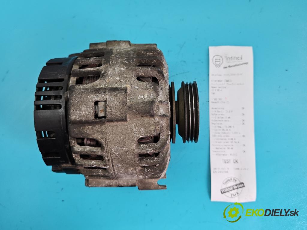 Renault Clio II 1998-2012 1,2.0 16V 75 hp manual 55 kW 1149 cm3 5- Alternator 7700437090 (Alternátory)
