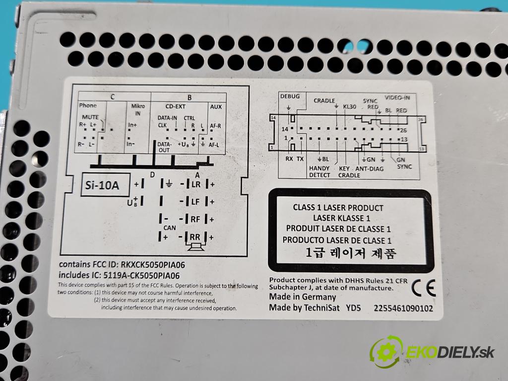 Skoda Superb II 2008-2015 2.0 TDI 140 HP manual 103 kW 1968 cm3 4- Radio originál 3T0035192A