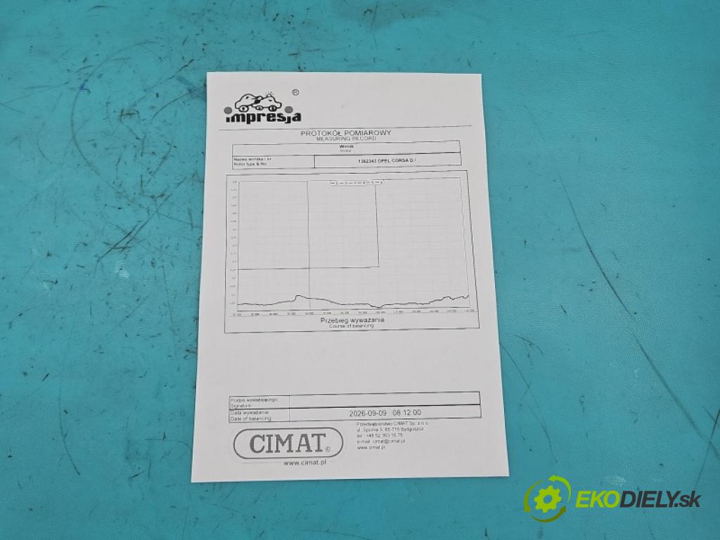 Opel Corsa D 2006-2014 1.3 CDTI 75 hp manual 55 kW 1248 cm3 3- Turbodmychadlo repasováno 54359700005