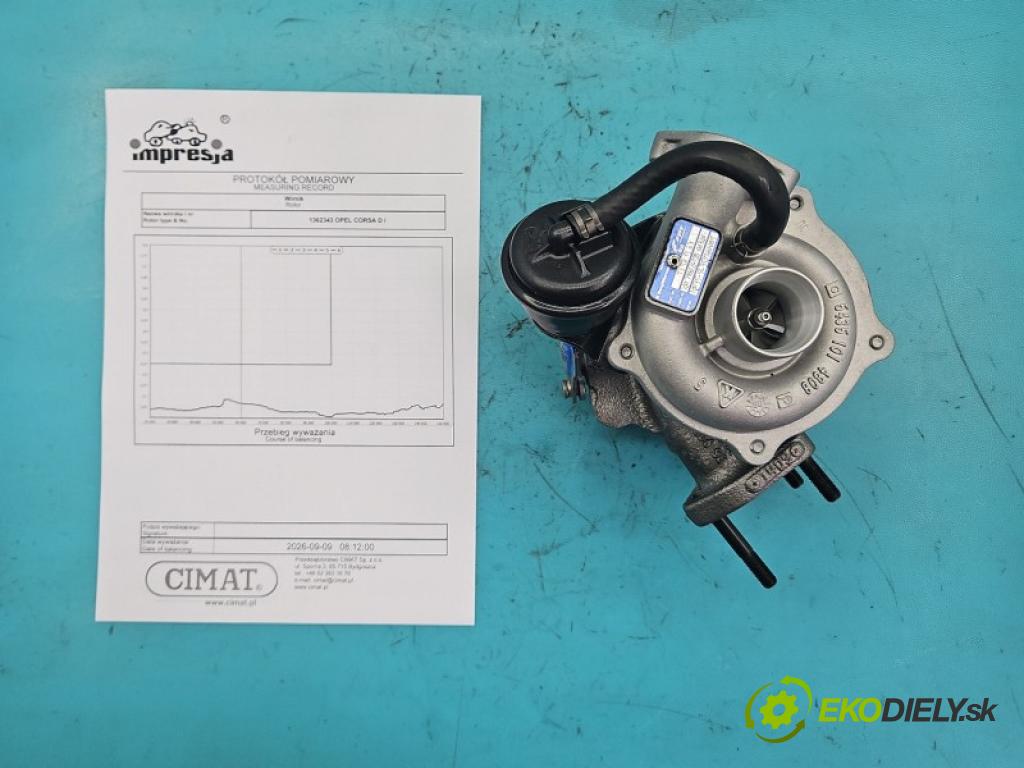 Opel Corsa D 2006-2014 1.3 CDTI 75 HP manual 55 kW 1248 cm3 3- turbodúchadlo, turbo repasovaná 54359700005