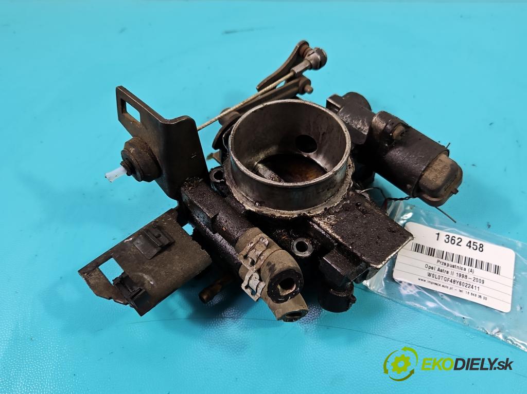 Opel Astra II 1998-2009 1.6 16V 101 HP manual 74 kW 1598 cm3 5- klapka 90529710 (Škrtiace klapky)