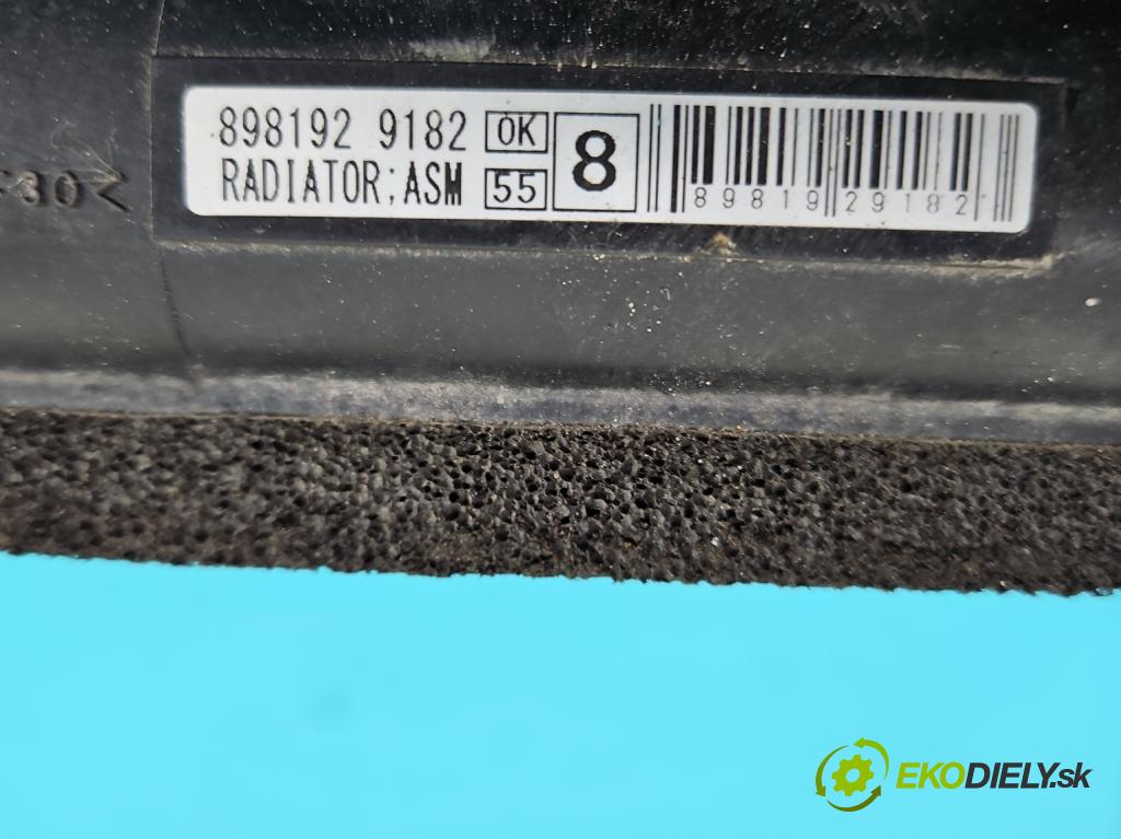 Isuzu D-Max II 2011-2019 2.5 crdi 163 hp automatic 120 kW 2499 cm3 5- Chladič vody 898192 (Chladiče vody)