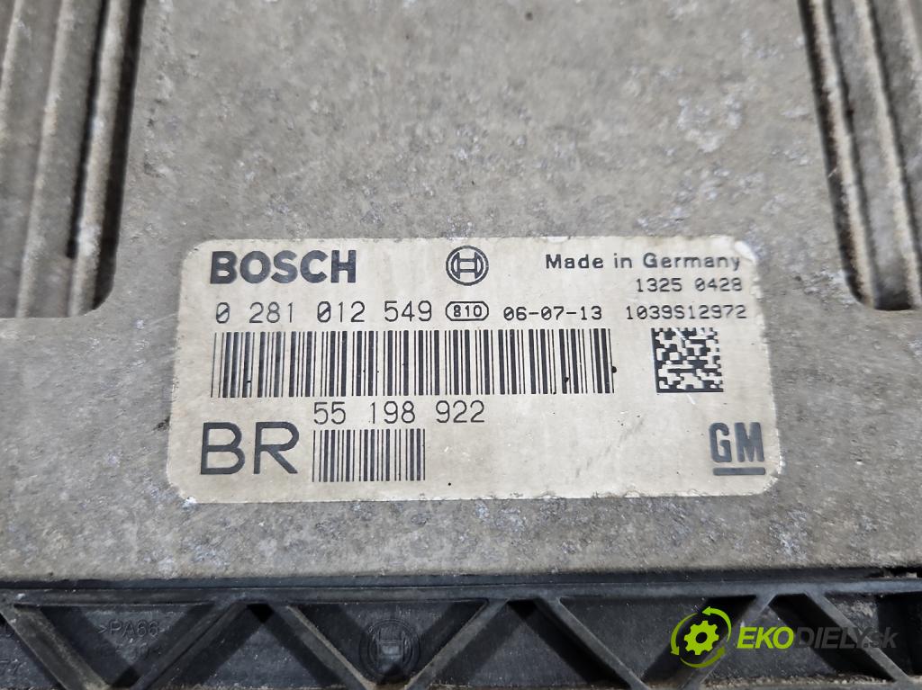 Opel Zafira B 2005-2014 1.9 CDTI 120 hp manual 88 kW 1910 cm3 5- řídící jednotka motoru 0281012549