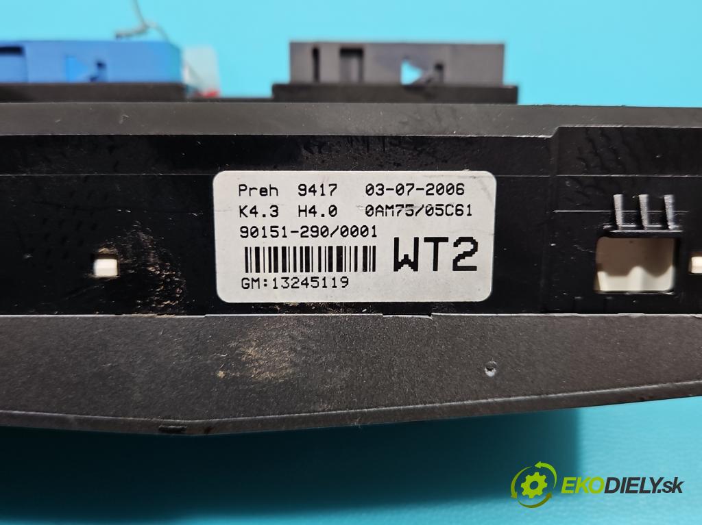 Opel Zafira B 2005-2014 1.9 CDTI 120 HP manual 88 kW 1910 cm3 5- panel kúrenia 13245119