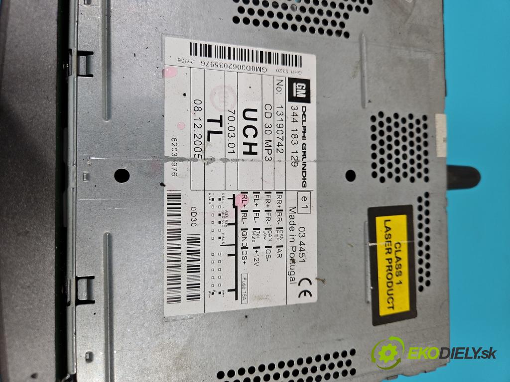 Opel Zafira B 2005-2014 1.9 CDTI 120 HP manual 88 kW 1910 cm3 5- Radio originál 344183129