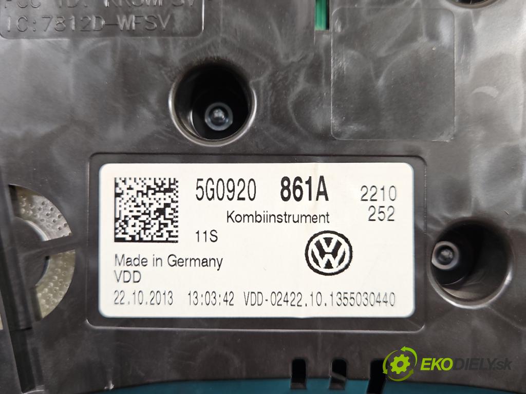 Vw Golf VII 2012-2020 1.6 tdi 105 HP automatic 77 kW 1598 cm3 5- prístrojovka/ budíky 5G0920861A (Prístrojové dosky, displeje)