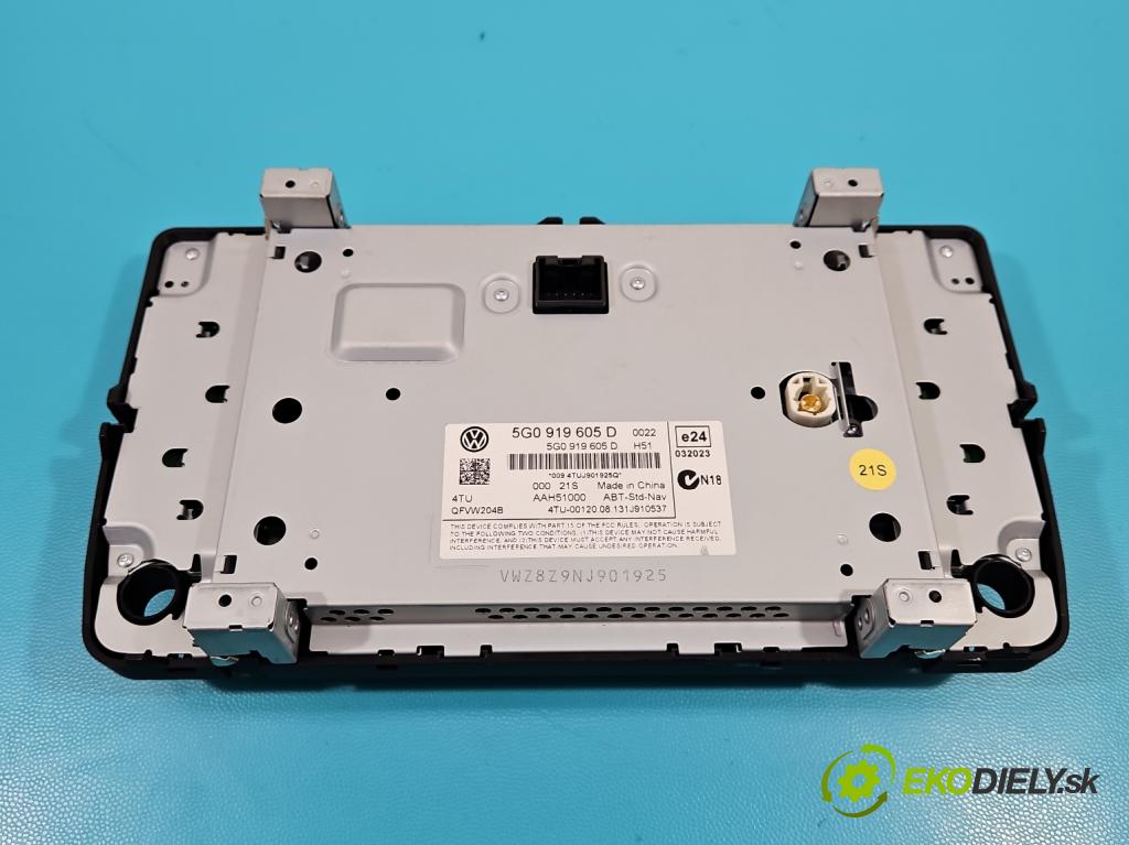Vw Golf VII 2012-2020 1.6 tdi 105 HP automatic 77 kW 1598 cm3 5- Radio originál 5G0919605D