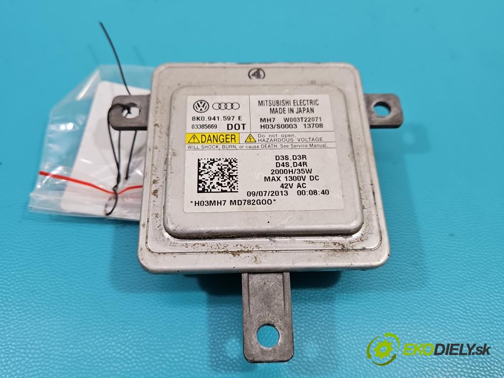 Vw Golf VII 2012-2020 1.6 tdi 105 HP automatic 77 kW 1598 cm3 5- střídač: xenon 8K0941597E (Riadiace jednotky xenónu)