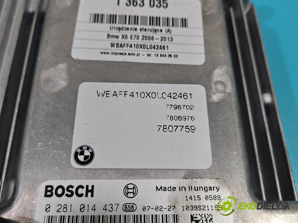 Bmw X5 E70 2006-2013 3.0d 235 hp automatic 173 kW 2993 cm3 5- řídící jednotka motoru 0281014437