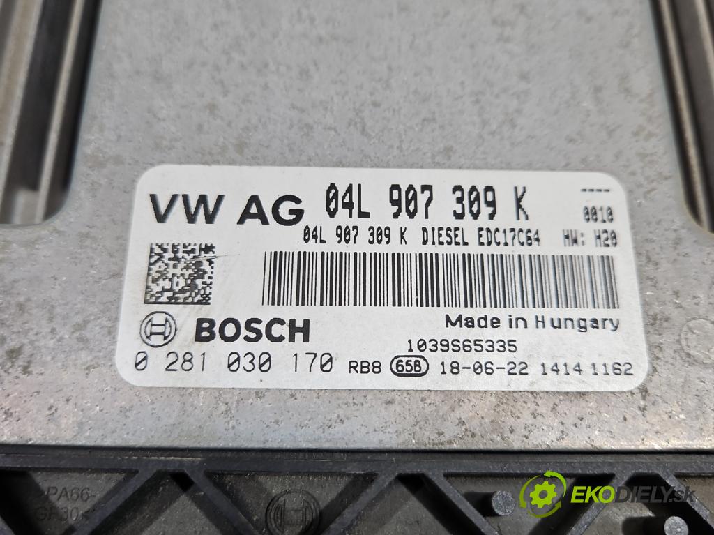 Vw Caddy III 2K 2003-2020 2.0 tdi 102 hp manual 75 kW 1968 cm3 5- řídící jednotka motoru 04L907309K
