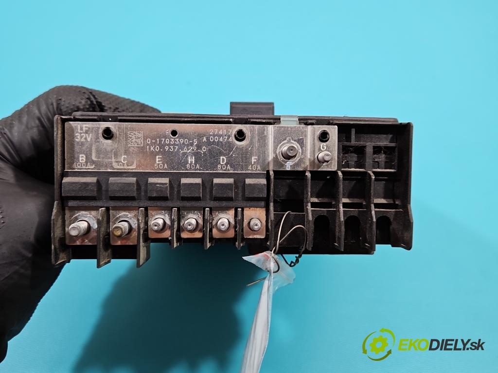 Vw Caddy III 2K 2003-2020 2.0 tdi 102 hp manual 75 kW 1968 cm3 5- skříňka pojistková 1K0937629C (Pojistkové skříňky)